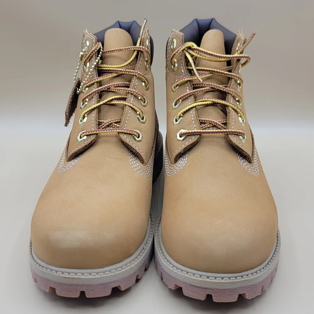 Timberland Premium 6 Inch Waterproof Wheat Boots Youth Kids Size 3 M New W/Box